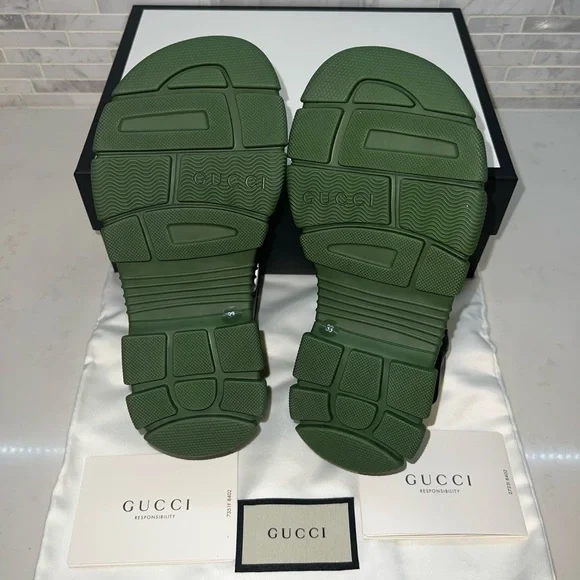 GUCCi kids Aguru Trek brand-embellished leather sandals 5-8 years 33 - Picture 7 of 7